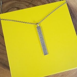 Chloe + Isabel Pave Bar Long Pendant Necklace
